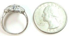 Antique Diamond Engagement Ring Size 5 UK-J1/2 Platinum EGL USA