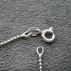 Dainty Ball Chain Vintage Sterling Silver Necklace 16.5″ ~ 1.8g