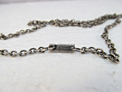 Unisex Vintage Pewter Knotted Rope Pendant Necklace