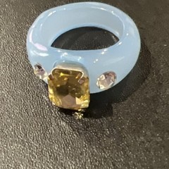 Lucite Plastic Ring Size 7.5
