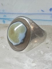 Agate Ring Wm Wheeler Ring band sterling silver size 9.50 women men