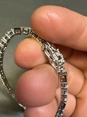 Sterling Silver 925 Cz Stone Tennis Bracelet Marked Korea Docz Jjj Z92