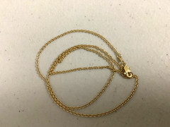 Vintage M.S.Company 18k yellow gold chain necklace 18″ lobster clasp signed 3.1g