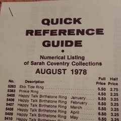 PRINTED COPY OF A August 1978 “QUICK REFERENCE GUIDES ” SARAH BOOK 4 PAGES