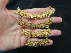 Vintage Gold Tone “Celebrity” 1970’s Brutalist Statement Necklace