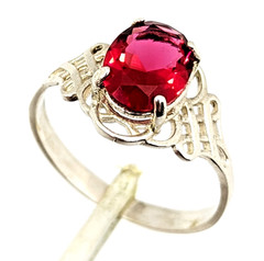 Vintage Elegant RING Silver 925 with Chic Bright Stone-size: 8.75US (18.5mm)| #7