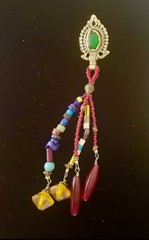 Unique Vintage 1980s 5.5” Length Hand Beaded Earrings Handmade in Africa