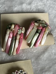 Vintage Lot 10 Good Quality Earrings! Signed Japan Lucite Bead Celluloid EC!