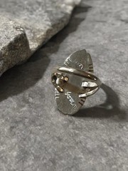VINTAGE STERLING SILVER PAUA SHELL RING SIZE 7