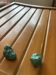 Two Large, Genuine Turquoise Nuggets And Lot Of Smaller Beads