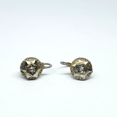 Antique Style Earrings on 18kt White Gold With Diamonds – 486