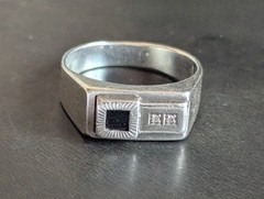Vintage men’s signet ring sterling silver 925 Size 11.5 wt. 5.4 g.