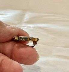 ANTIQUE VICTORIAN VATICAN ITALY MICRO MOSAIC ONE INCH FLORAL BROOCH PIN