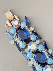 Vintage Verified JULIANA Turquoise Matrix Parure Bracelet Brooch Earring Set