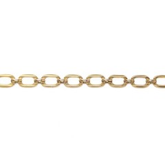 Vintage 12K GF Gold Filled Oval Link 7.25″ Chain Bracelet, 4.6mm, 3.2g