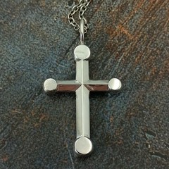 Georg Jensen Andreas Mikkelsen Cross Pendant Necklace 261B Silver 925 Vintage
