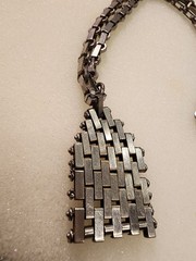 VTG Jacob Bengel Chrome Art Deco Brickwork L 16.5 Pre-owned