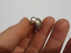 Vintage Earrings MARKED SILVER Screwback Jewelry Etched Dome Button 6 Grams