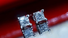 14k white gold stud earrings 0.20ct natural diamond vintage 0.65gr N3617