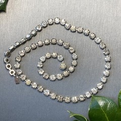 Art Deco Vintage Choker Necklace Estate Jewelry Pre-owned Cut Crystal 14.5″