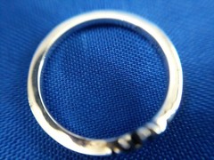 Butterfly 3/16″ N to S on finger 0.925 sterling silver ring band size 3
