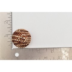 Bellini Formart Vintage Crystal Clip On Earrings Round Tiger Signed 1980s BinBK