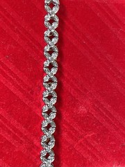 Ross Simons sterling silver flower .50 ct. t.w. diamond bracelet Size 7 1/4”