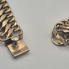 Vintage BB 12KGF Yellow Gold Filled Princess Link Chain Necklace Choker 56g 15″