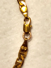 Necklace – CC SIGNED – GOLD TONE – 4 mm WIDE – 17.5 in Long
