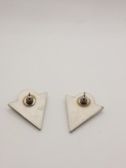1970’s-80’s Era Stylish Stud/ Post Earrings Vintage Fashion Jewelry Plastic Nice