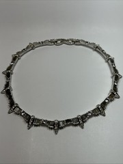 Vintage Marcel Boucher All Around Rhinestone Silver Collar Necklace 7890N