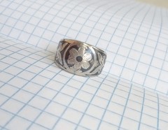 Vintage Beautiful Ring With niello Cupronickel USSR times Women’s Jewelry size 8