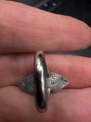 SZ 5.25 Vintage Sterling Silver Turquoise Shell Southwest Native Estate Ring 925