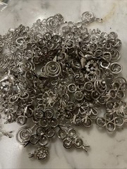 110+ Vintage Silver Plate Assorted Charm Settings