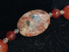 beautiful vintage Southwestern polished Colorful multi-stone Beaded necklace