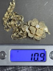 VINTAGE 14K GOLD LOT OF 2 HEART LINK BRACELETS 14.7 GRAMS WEARABLE BOTH MARKED