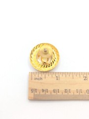 Vintage Gold Tone 1980s Large Stud Round Earrings 80s Openwork Lightweight Gift