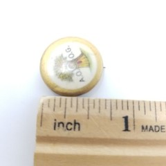 Vintage Little A.O.O.G Lapel Pin Back, Wheat, Circle Brooch, Estate Antique