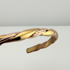 Vintage Sergio Lub Grapevine Copper Brass Cuff Bracelet