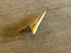 Arrow Art Deco Style Brooch Large Vtg Napier 2-7/8″ Fashion Pin Brass/Gold Tone
