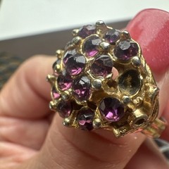 Vintage Costume Jewelry Rings Lot Of 4 See Description Some Missing Stones