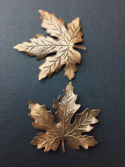 32995 Victorian Maple Leaf Jewelry Finding Copper Oxidized