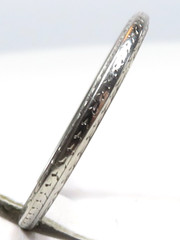 Antique Art Deco Unisex 1920’s Belais Wedding Band 18KW Ring Sz 9.25 UK-S 1.94MM