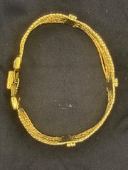 Nolan Miller Gold Tone Multi Strand Bracelet – Pavé Clasp – 7.25” – Signed