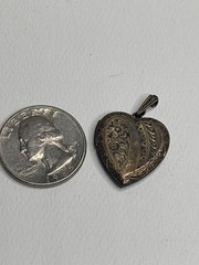 Vintage L.K. Co. 1/20 12K Gold Filled 925 Heart Locket Pendant | Repair Clasp