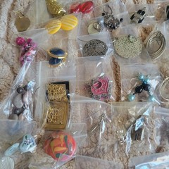 HUGE lot 126 Pairs Earrings Silver & Gold Tone Dangle Studs Hoops ALL WEARABLE