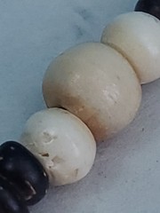 Wooden Round Heishi Beaded Surfer Necklace Choker Tribal Boho Ethnic Cream