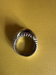 VTG One Owner / DAVID YURMAN triple cable 14kt GOLD “X” ring / Size 8.5 / 12.9 G