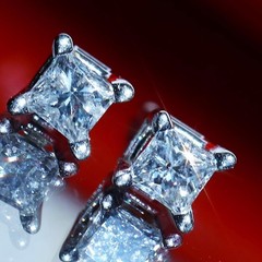 14k white gold stud earrings 0.20ct natural diamond vintage 0.65gr N3617