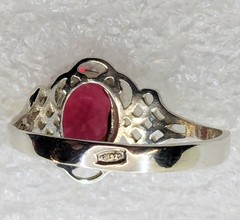 Vintage Elegant RING Silver 925 with Chic Bright Stone-size: 8.75US (18.5mm)| #7